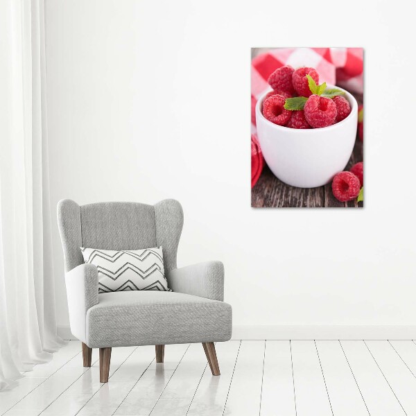 Print on acrylic Raspberries in a mug