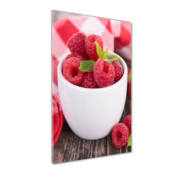 Print on acrylic Raspberries in a mug