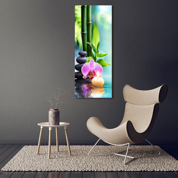 Acrylic print Orchid and bamboo