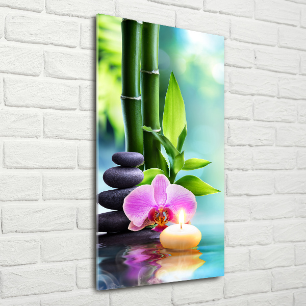 Acrylic print Orchid and bamboo