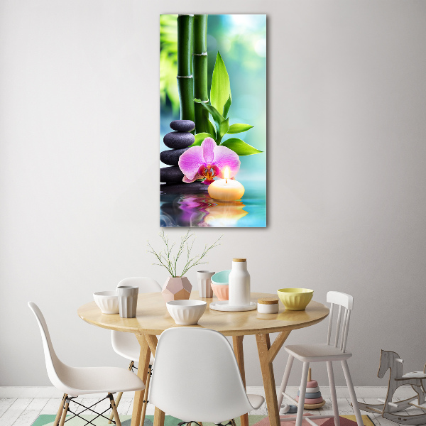 Acrylic print Orchid and bamboo