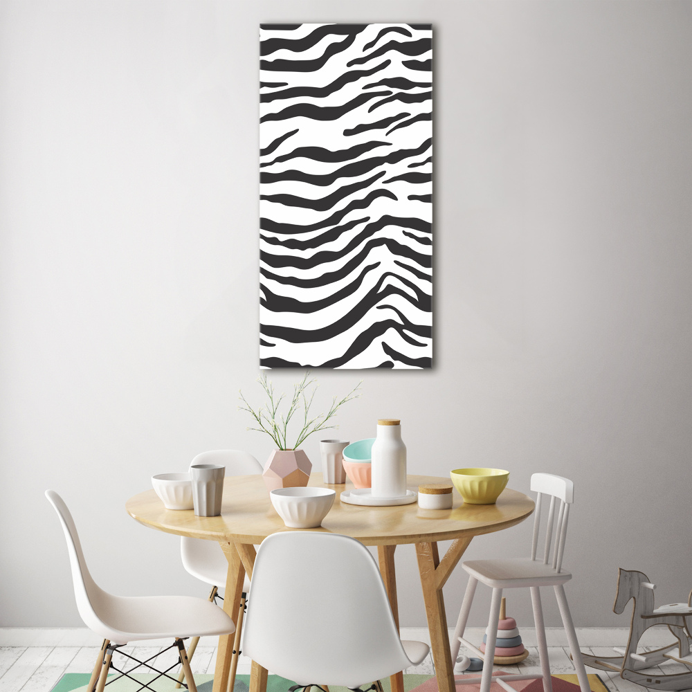 Wall art acrylic Zebra background