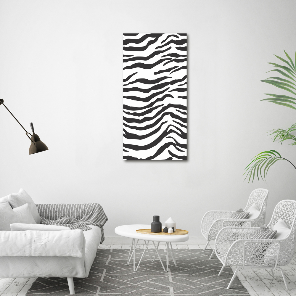 Wall art acrylic Zebra background