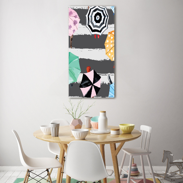 Acrylic wall art Colorful umbrellas