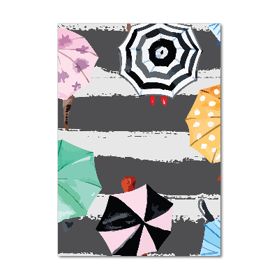 Acrylic wall art Colorful umbrellas