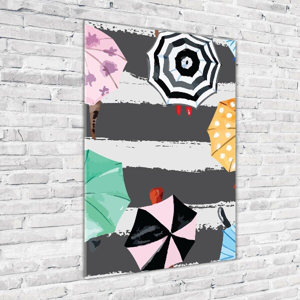 Acrylic wall art Colorful umbrellas