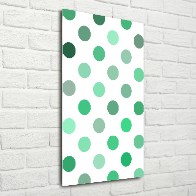 Print on acrylic Green dots