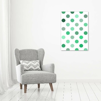 Print on acrylic Green dots