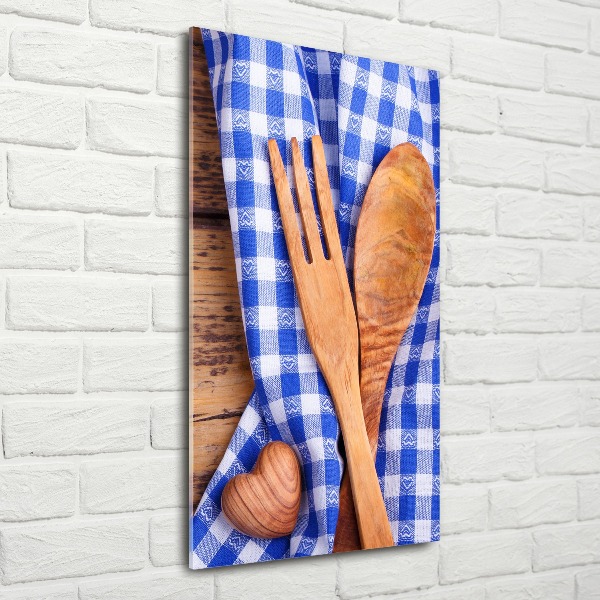 Print on acrylic Wooden cutlery