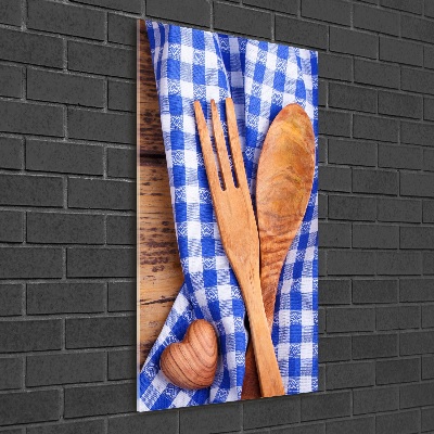 Print on acrylic Wooden cutlery