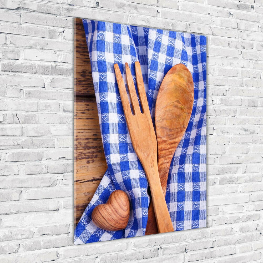 Print on acrylic Wooden cutlery