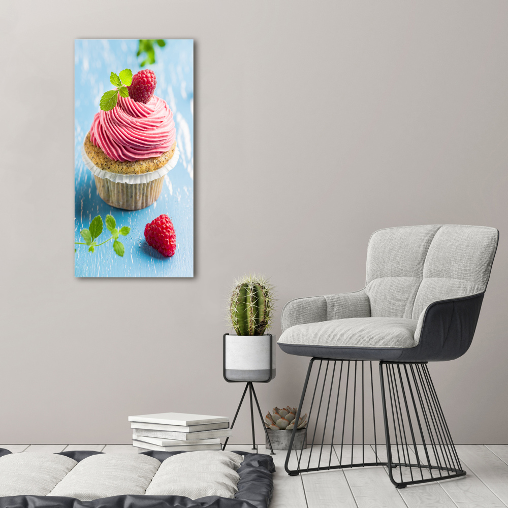 Acrylic print Raspberry cupcake