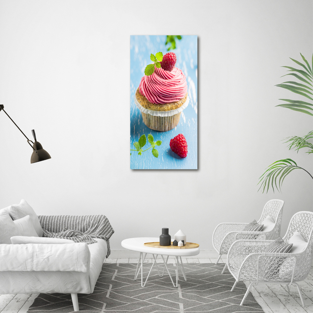 Acrylic print Raspberry cupcake