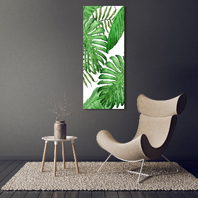 Acrylic glass print Tropical leaves