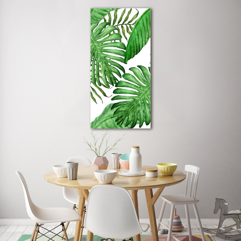 Acrylic glass print Tropical leaves