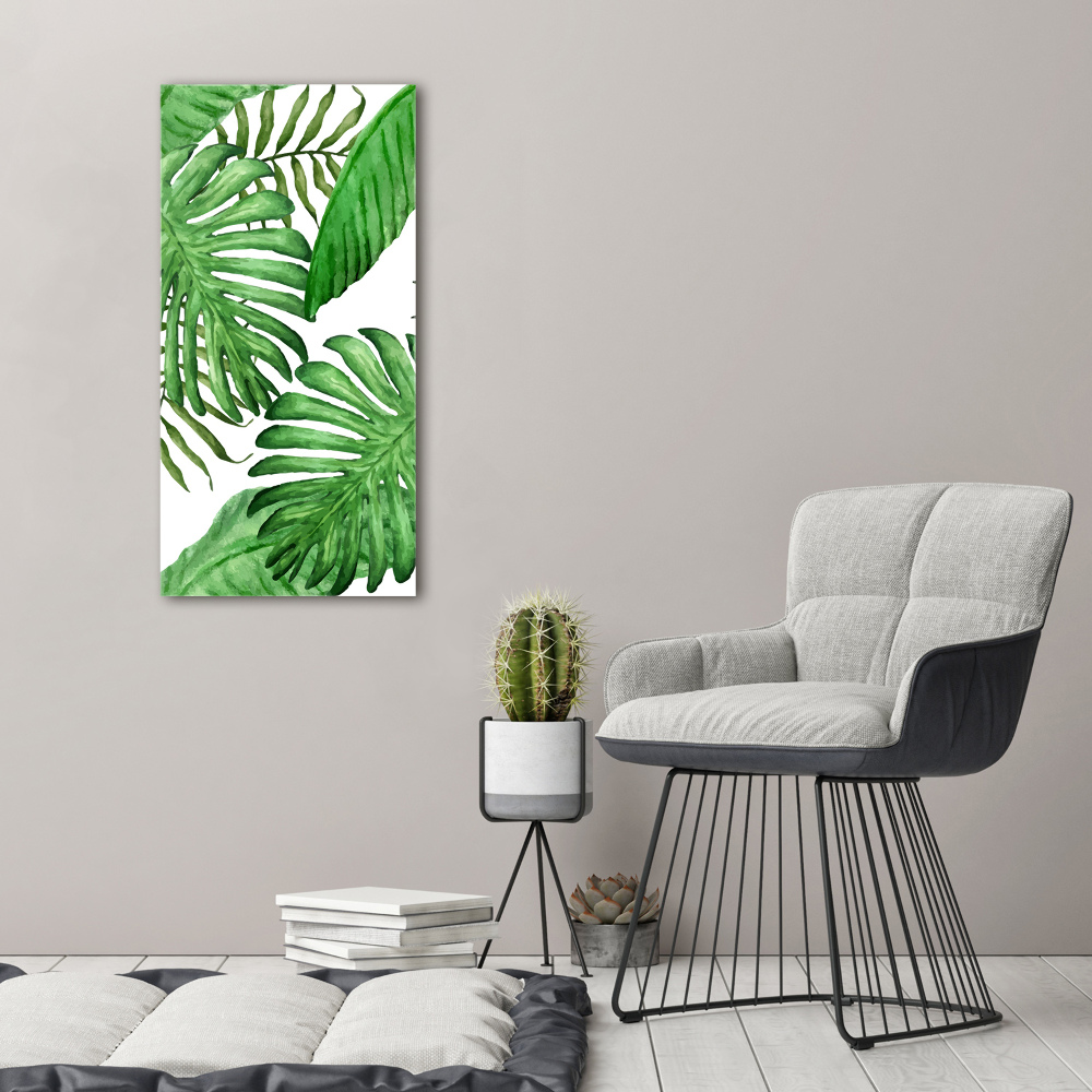 Acrylic glass print Tropical leaves