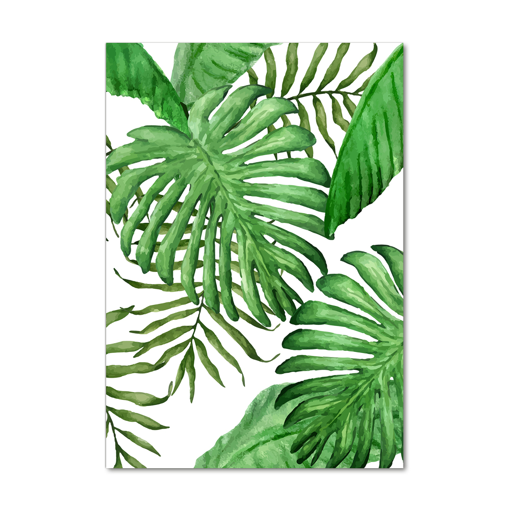 Acrylic glass print Tropical leaves