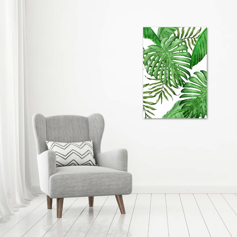 Acrylic glass print Tropical leaves