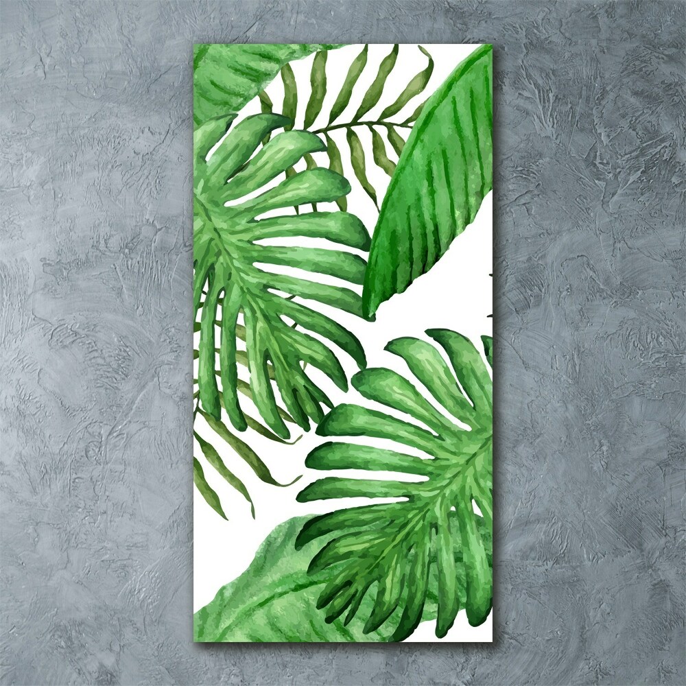 Acrylic glass print Tropical leaves