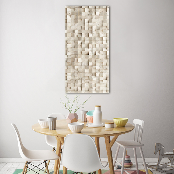 Acrylic wall art Wooden cubes