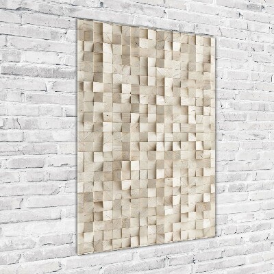 Acrylic wall art Wooden cubes