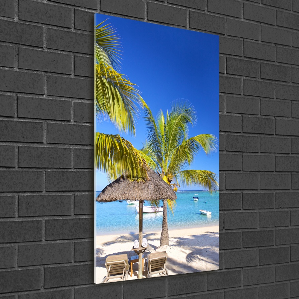 Acrylic wall art Tropical beach