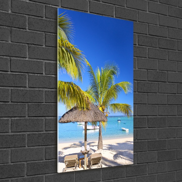 Acrylic wall art Tropical beach