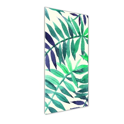 Acrylic glass print Tropical leaves