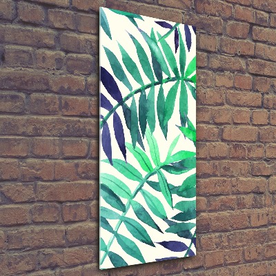 Acrylic glass print Tropical leaves