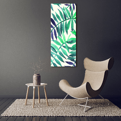 Acrylic glass print Tropical leaves