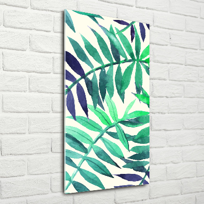 Acrylic glass print Tropical leaves