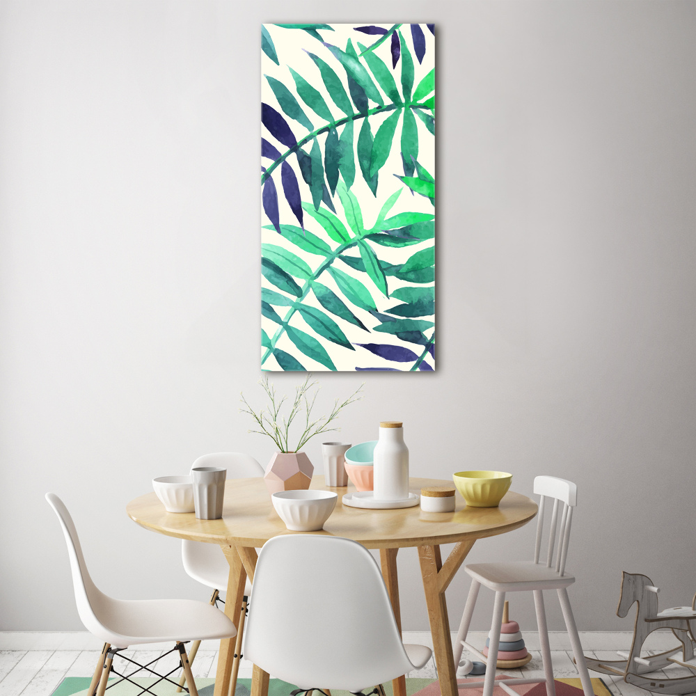 Acrylic glass print Tropical leaves