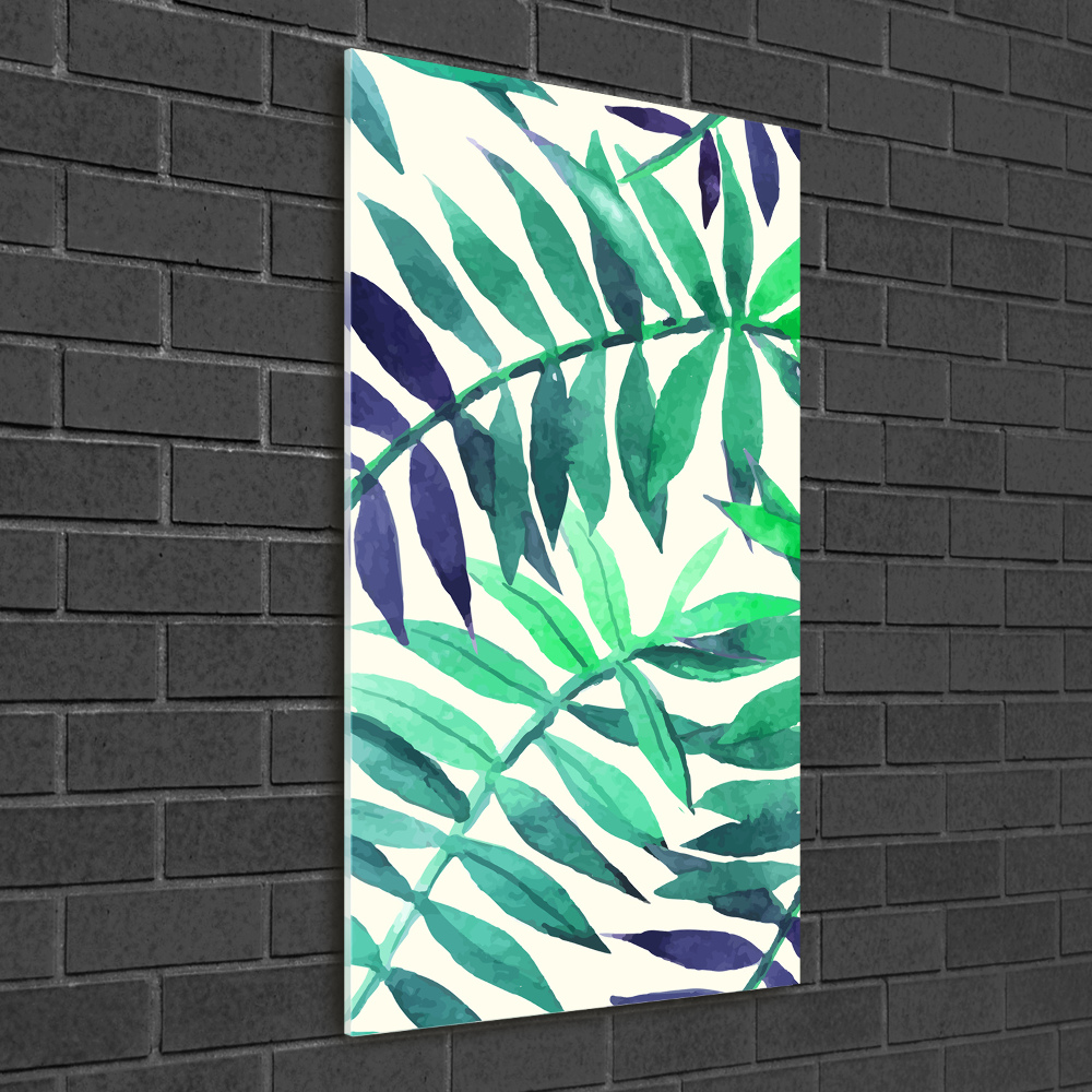 Acrylic glass print Tropical leaves