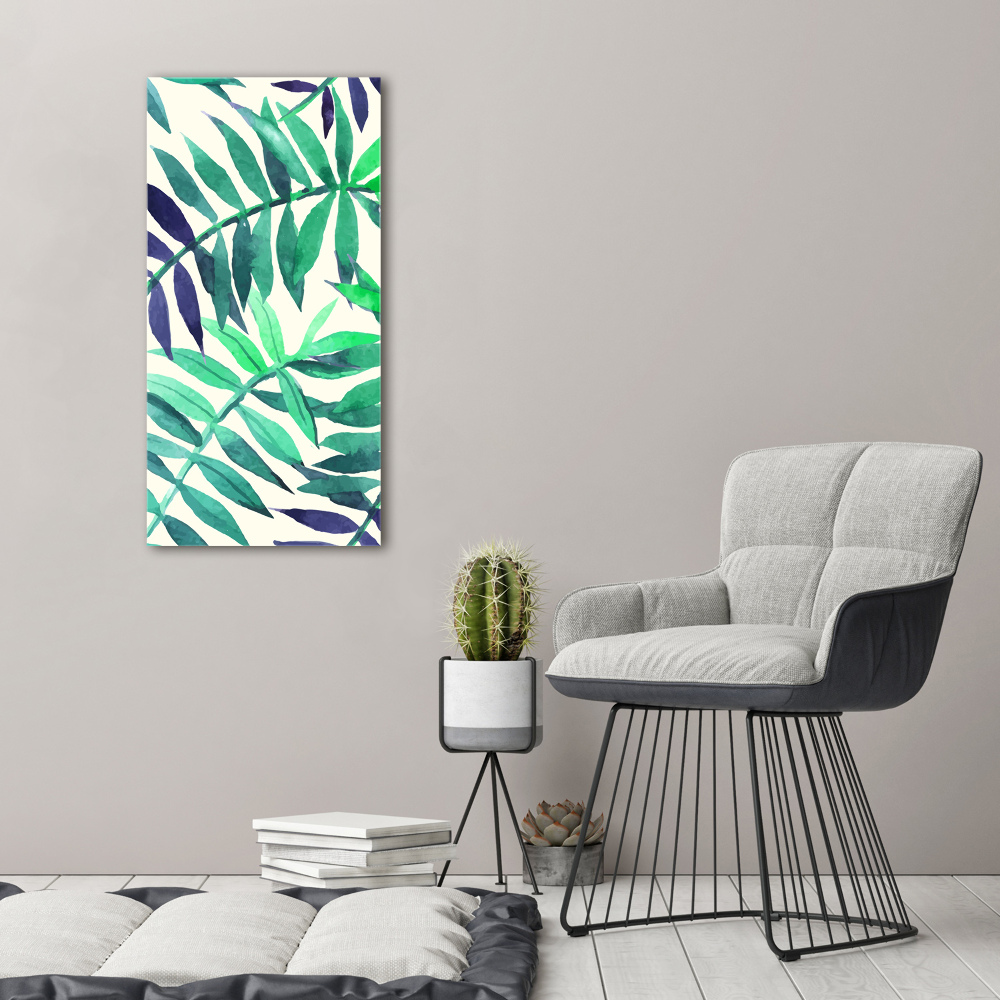 Acrylic glass print Tropical leaves