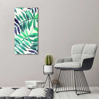 Acrylic glass print Tropical leaves