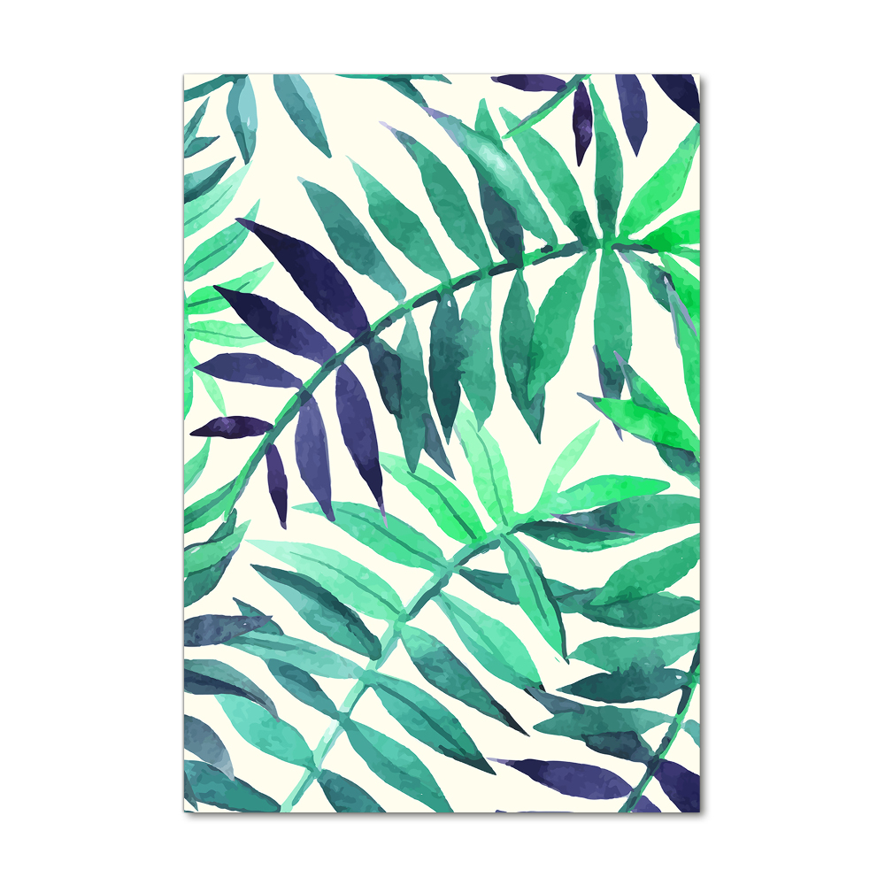 Acrylic glass print Tropical leaves