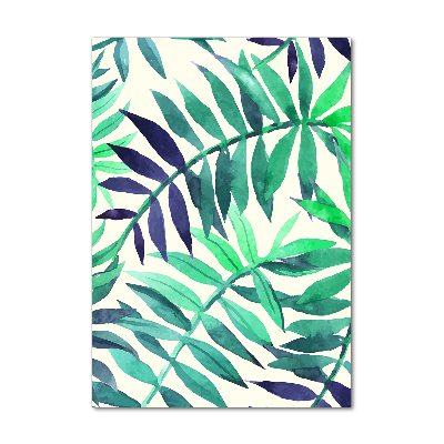 Acrylic glass print Tropical leaves