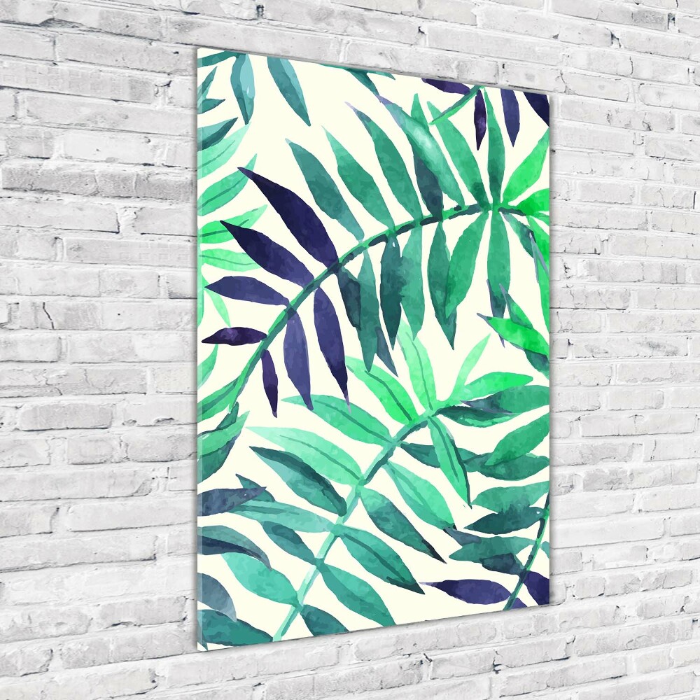 Acrylic glass print Tropical leaves