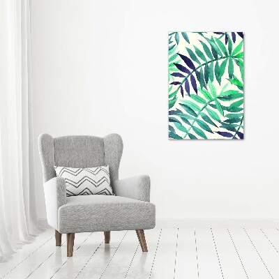 Acrylic glass print Tropical leaves