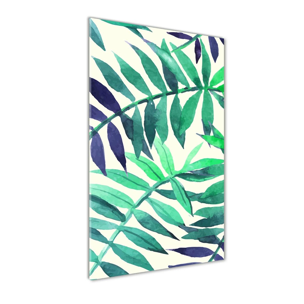 Acrylic glass print Tropical leaves