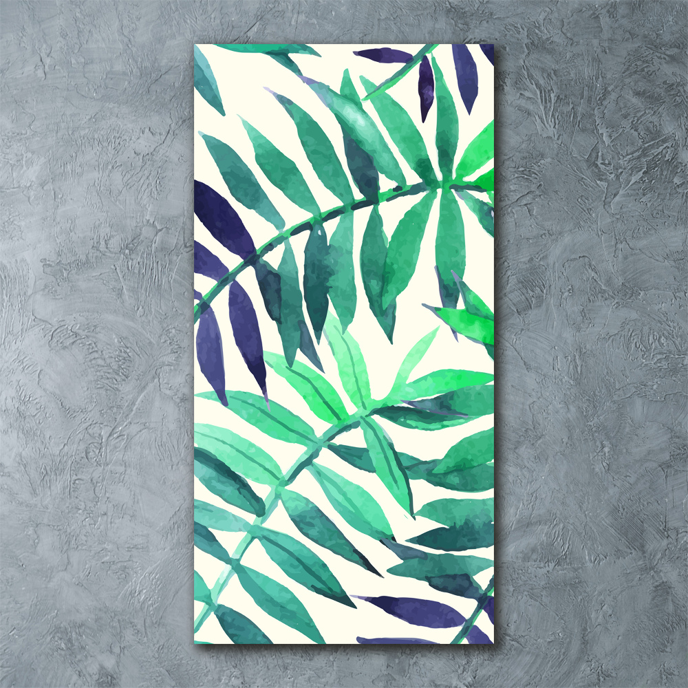 Acrylic glass print Tropical leaves