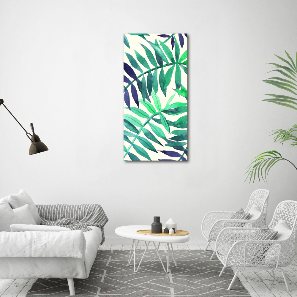 Acrylic glass print Tropical leaves