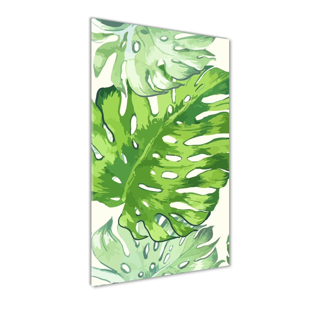 Acrylic glass print Tropical leaves