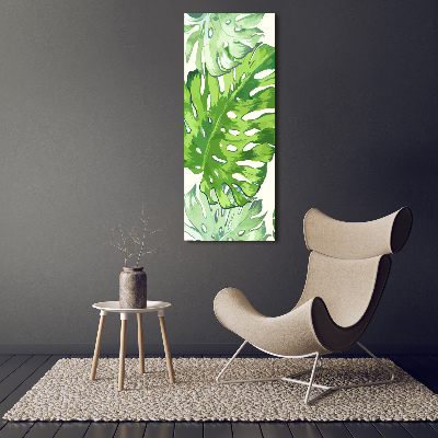 Acrylic glass print Tropical leaves