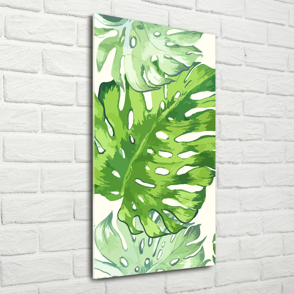 Acrylic glass print Tropical leaves