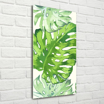 Acrylic glass print Tropical leaves