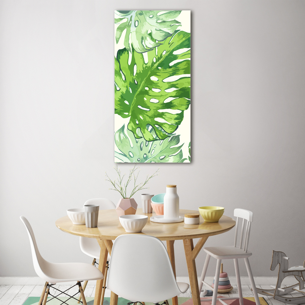 Acrylic glass print Tropical leaves