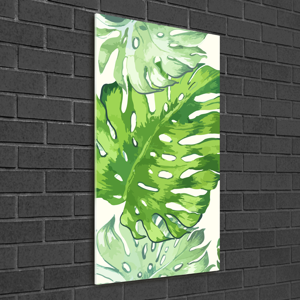 Acrylic glass print Tropical leaves