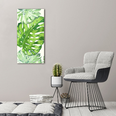 Acrylic glass print Tropical leaves