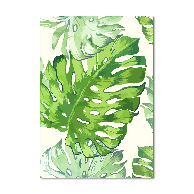 Acrylic glass print Tropical leaves